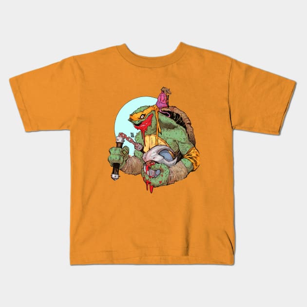 Turtle mikey Kids T-Shirt by Lagonza